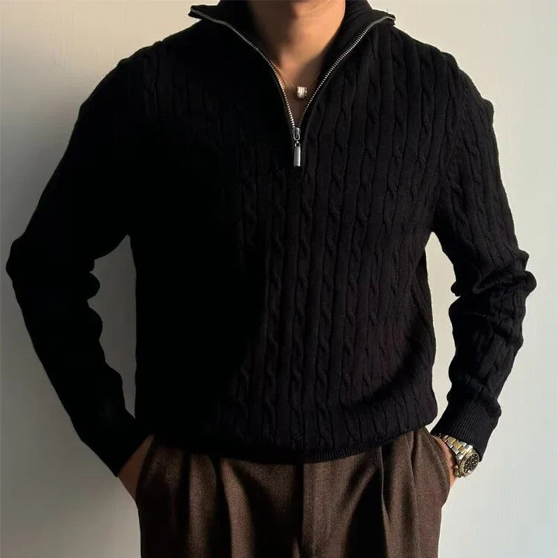 RENZO HALF-ZIP SWEATER
